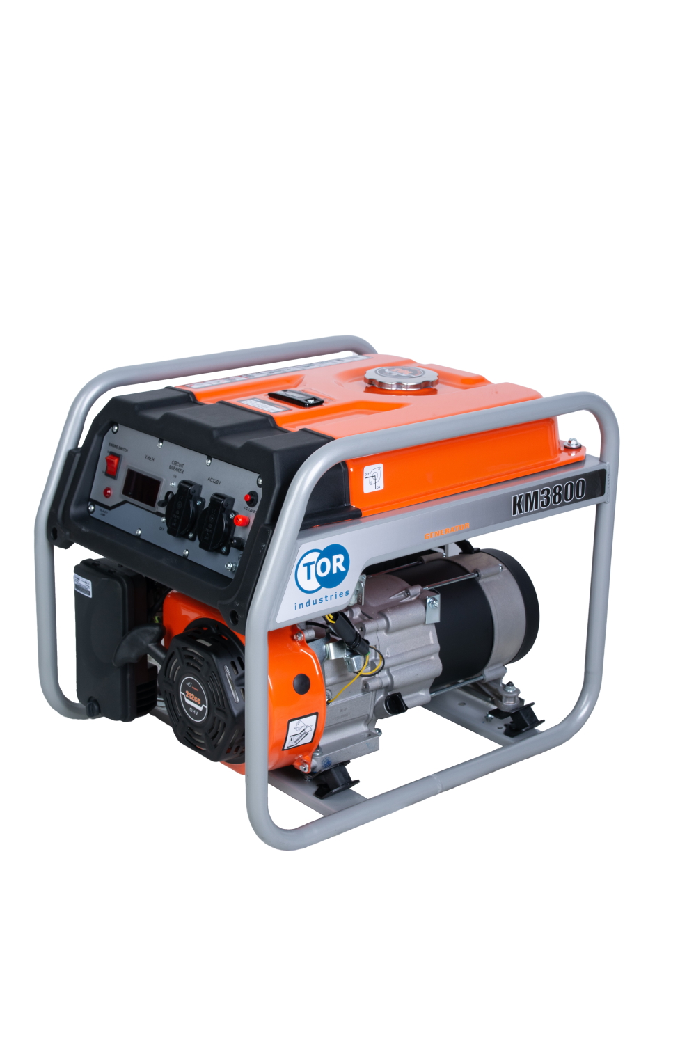 Генератор бензиновый 2,5 кВт 220В 16 л с ручным запуском TOR KM3800H - изображение