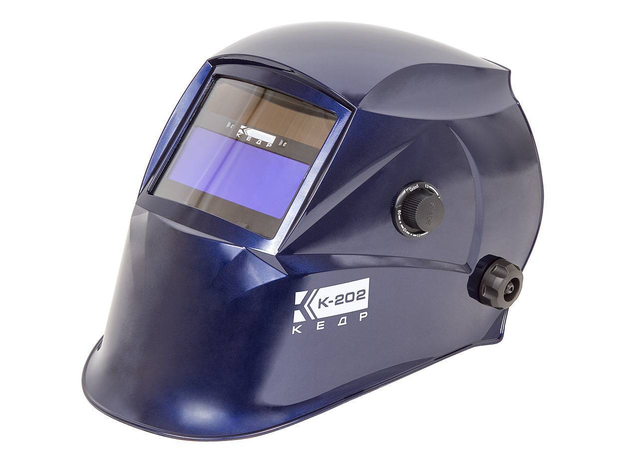 Маска сварщика   КЕДР (В РАЗОБР.ВИДЕ) "К-202 PRIME", синяя - изображение