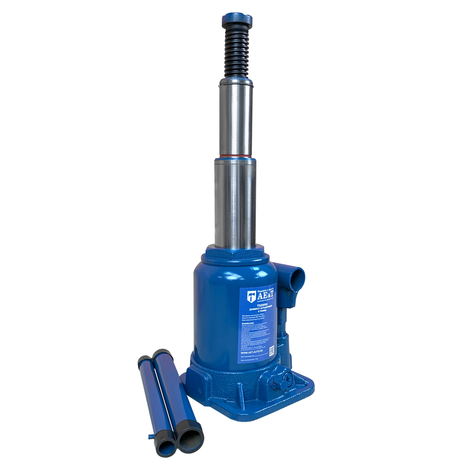 Домкрат бутылочный двухштоковый T02006i AE&T 6т