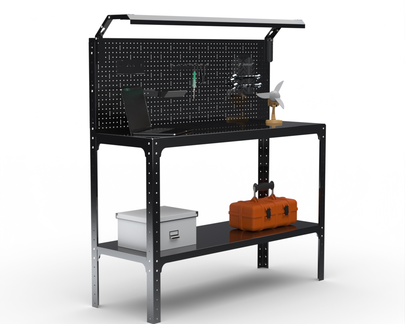 Стол-верстак Metalex серия KIT с комплектом освещения