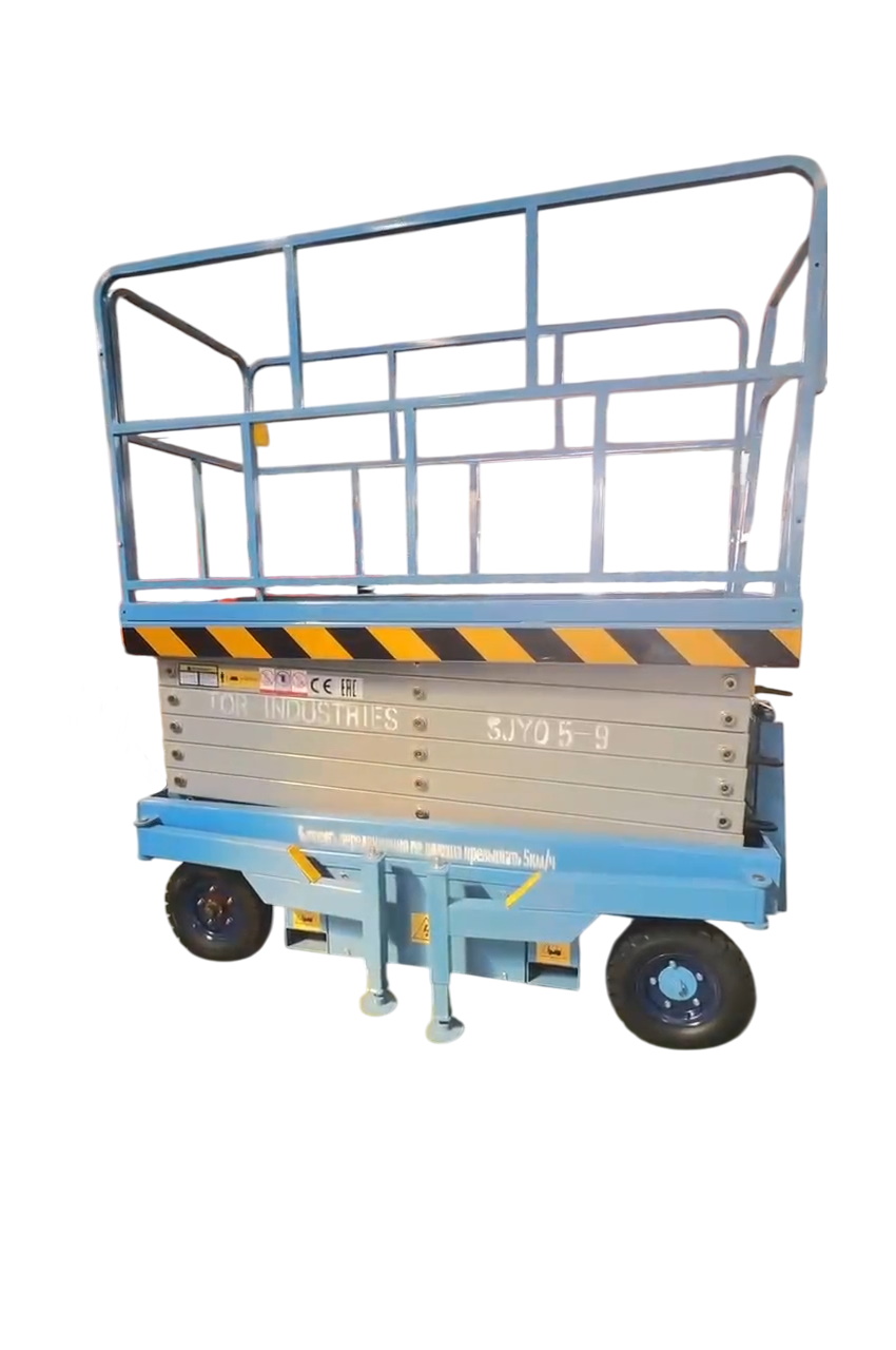 Подъемник ножничный самоходный 500 кг 12/14 м TOR SJY-0,5-12DC аккумуляторный (Y)