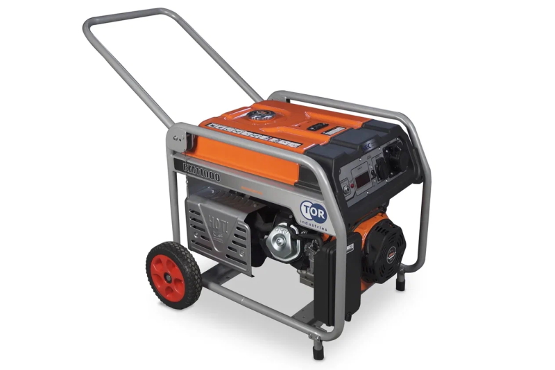 Генератор бензиновый 8,0 кВт 220В 27 л с электростартером и колесами TOR KM11000H - изображение