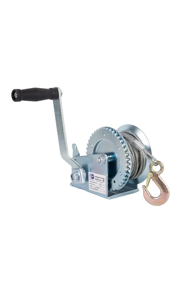 Лебедка ручная TOR ЛФ-1000 (FD) г/п 0,4 т длина троса 10 м - изображение