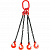 Строп цепной TOR 4СЦ г/п 26,5 т 3,0 м с самозакрывающимися крюками
