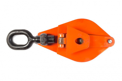 Блок монтажный однорольный с  ушком TOR HQG(L) K1-10,0 т с откидной щекой